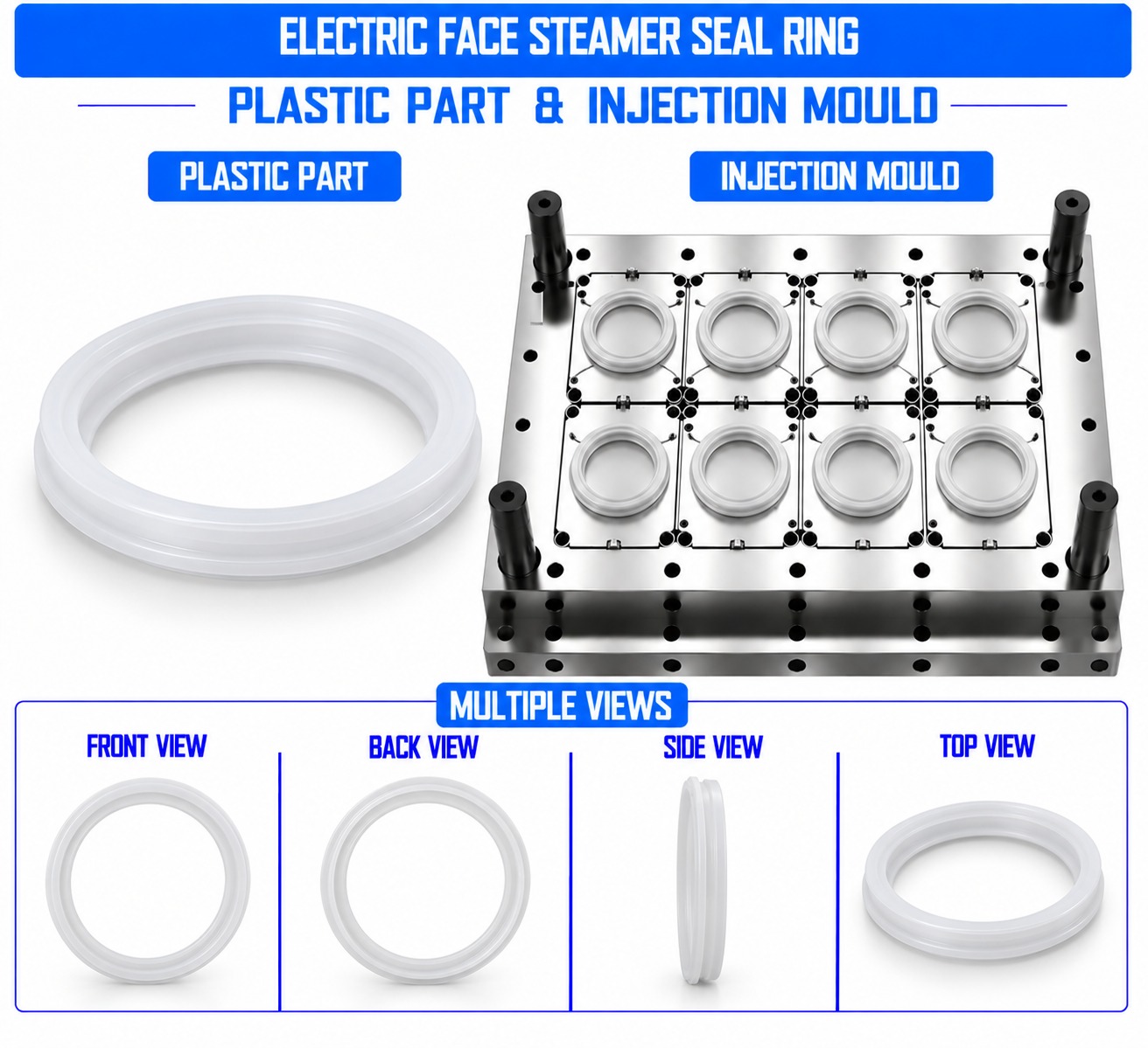 Electric Face Steamer Plastic Seal Ring Mould and Moulding Service